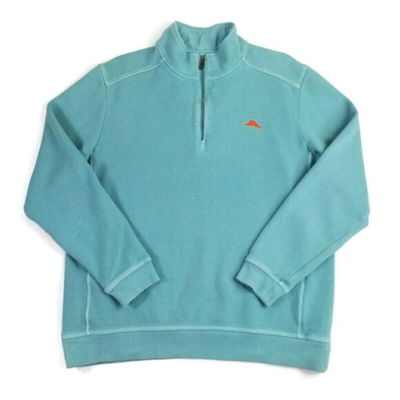 Tommy Bahama Nassau T214575 Blue Half Zip Pullover Sweatshirt Mens Large - Picture 11 of 13